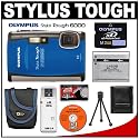 Olympus Stylus TOUGH-6000 Shockproof & Waterproof Digital Camera (Blue) + 2GB xD Card + Spare Li-50B Battery + Case + Cameta Bonus Accessory Kit