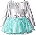 Youngland Girls' Little Striped Knit to Tulle Dress Legging Set