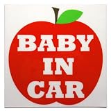 マグネットシートBABY IN CAR 反射タイプ(apple)
