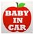 マグネットシートBABY IN CAR 反射タイプ(apple)