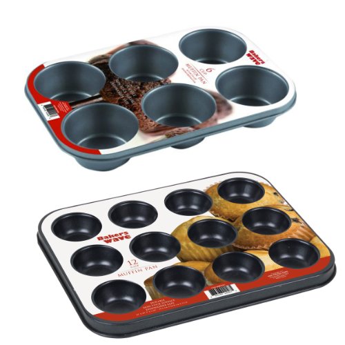 HDS Trading BW44006 6 Piece Muffin Pan + 12 Piece Muffin Pan