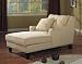 Plush microfiber fabric upholstered chaise lounger with espresso finish wood trim legs