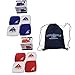 Professional All Weather Cornhole Bags (Includes 4 Red Bags, 4 Blue Bags & 1 Tote Bag)