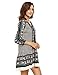 Floerns Women's Boho V Neck Vintage Print Dress Black XXL