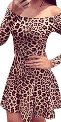 Sexy Polyester 2015 Long Sleeves Leopard Print Club Dress/Evening Dress/Party Dress 