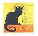 3dRose qs_46907_5 Le Chat Noir-Advertising, Art Nouveau, Black Cat, Cat, Cats, Chat Noir, Le Chat-Quilt Square, 14 by 14-Inch