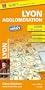 Plan de Lyon et de son agglom�ration (33 communes) - Avec localisation des stations V�lo'v et plan des transports (M�tro, tramway)