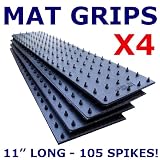Mat & Rug Grip Strips x4 - 11  Long - 105 Spikes. The Non-Slip Carpet Grippers.