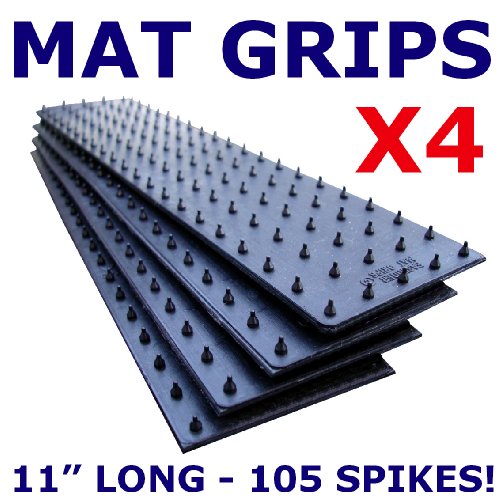 Mat & Rug Grip Strips x4 - 11 Long - 105 Spikes. The Non-Slip Carpet Grippers.