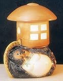 信楽焼き「狸庭園燈」ねんねSV63-4 ねんね