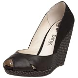 Pink Studio Womens Paloma Peep Toe Wedge