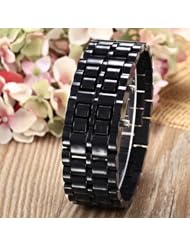 Youyoupifa Grey Plastic Lava Blue LED Digital Bracelet Watch (Unisex)