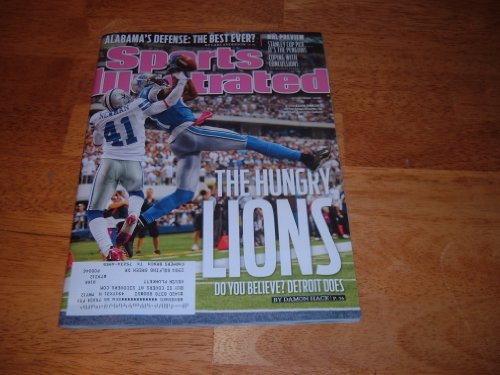Detroit Lions Receiver Calvin Johnson on cover of Sports Illustrated magazine, October 10, 2011 issue.
