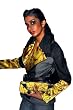 Splatter Silk & Denim Double Breasted Jacket