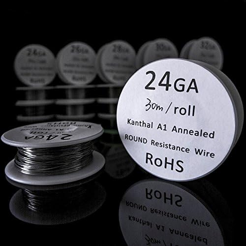 EzCloudz Kanthal AWG A1 24 Gauge Resistance Wire (100Ft) 2.04 Ohms/ft