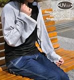 UVカット加工ウッドボタン付4Wayボレロカーディガン▲