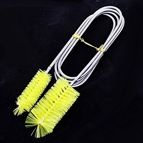 Aquarium Double Head Brush Yellow Cleaning Tool For Filter Pump Pipe