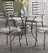 Abbington Metal Dining Glass Top Table