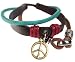 Peace Sign Rugged Leather Zen Bracelet - Adjustable, Fits 5 to 8 Inches, for Men, Women, Teens, Boys and Girls (Foil Gift Box)