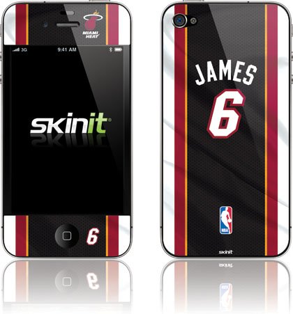 Skinit L. James - Miami Heat #6 Vinyl Skin for Apple iPhone 4 / 4S