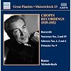 Chopin Recordings Vol.3 (Barcarolle/ Polonaise/ Nocturne/ Scherzo)