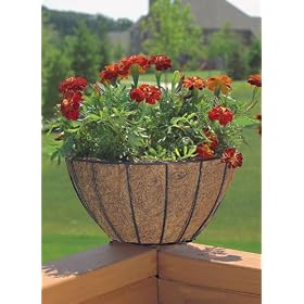 Basic Basket Deck Corner Planter (white finish) from Bulb Planters
