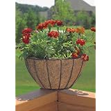 Basic Basket Deck Corner Planter (white finish)