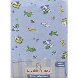 Review Luvable Friends  / Puppy & Frog Theme Fitted Crib Sheet