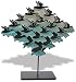 Fish Bird Sky Tessellation by Escher