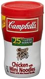 Campbells Soup At Hand, 25% Less Sodium Chicken With Mini Noodles, 10.75 Ounce Microwavable Cups (Pack of 8) 51TM4tPd wL. SL160 Campbells Soup At Hand, 25% Less Sodium Chicken With Mini Noodles, 10.75 Ounce Microwavable Cups (Pack of 8)