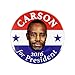 2016 DR. BEN CARSON for PRESIDENT CAMPAIGN BUTTON, 2.25