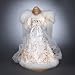 16.5" Ice Palace Lighted White and Silver Angel Christmas Tree Topper