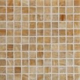 1x1 Honey Onyx Polished Mosaic Tiles Meshed on 12x12