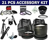 21 Pcs Kit for CANON POWERSHOT G6 (with the Ring), Includes: 58MM 2.0X High ....