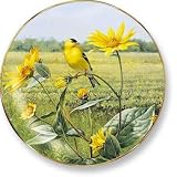 Wild Wings Songbird Plates - Summer Gold Goldfinch