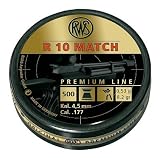 RWS-R-10 Match Heavy .177 Cal, 8.2 Grains, Wadcutter, 500ct