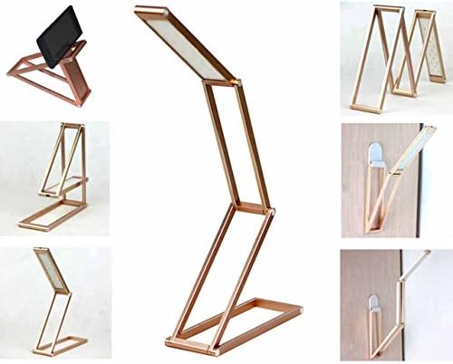 Leader Lead Eye Protection Foldable USB Rechargeable LED Desk Lamp/Reading Light, the King of Deformation in the Lights World,Fasinating Gift for Parent, Chiildren, Classmates and Friends-Elegant Gold