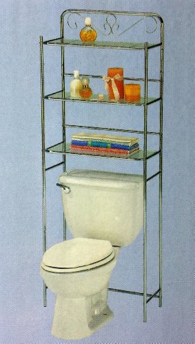 Chrome Space Saver w/ Glass Shelves large image