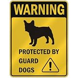 WARNING FRENCH BULLDOG PROTECTED BY GUARD DOGS PARKING SIGN DOG