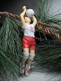 Red Woman Volleyball Christmas Ornament