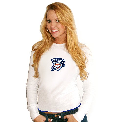 Majestic Threads Oklahoma City Thunder Baby Thermal, Small, White