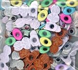 EyeLets Etc 1/8 Inch Top Painted Easter Theme Designer Shaped Eyelets Assortment, Pack of 100