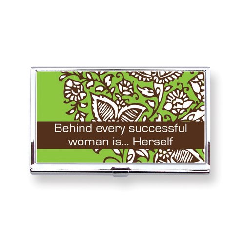 Behind Every Successful Woman Is Herself Card Case Picture
