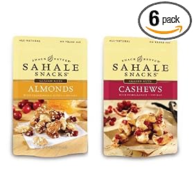 Sahale Snacks Glazed Nut Variety Pack, 2 Flavors, 4-Ounce Pouch (Pack of 6)