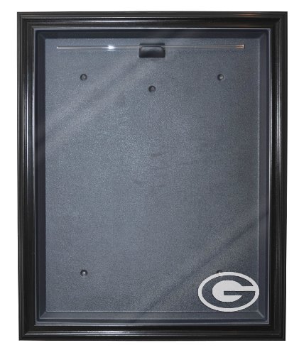 Green Bay Packers Cabinet Style Jersey Display, Black