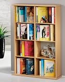 VCM 21086 B&uuml;cher und Sammelregal ""Bozen"" f&uuml;r 300 CDs, kern-nussbaum