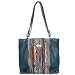 Aryana Chic Navy Multi Color Print O Ring Single Strap Womens Purse