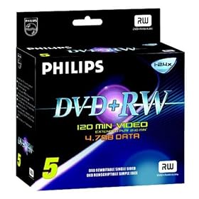 Philips 240 Minute DVD+RW 5 Pack