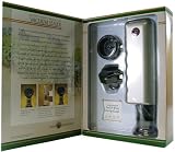 Battery operated wine bottle vacuum sealer in gift box set Napa Essentials including a food and wine pairing guide