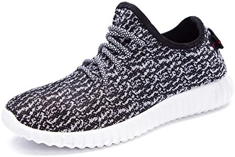 MOUFIT Men Women Non Slip Breathable Sneakers Unisex Couple Lightweight Athletic Gym Shoes Black on White 40